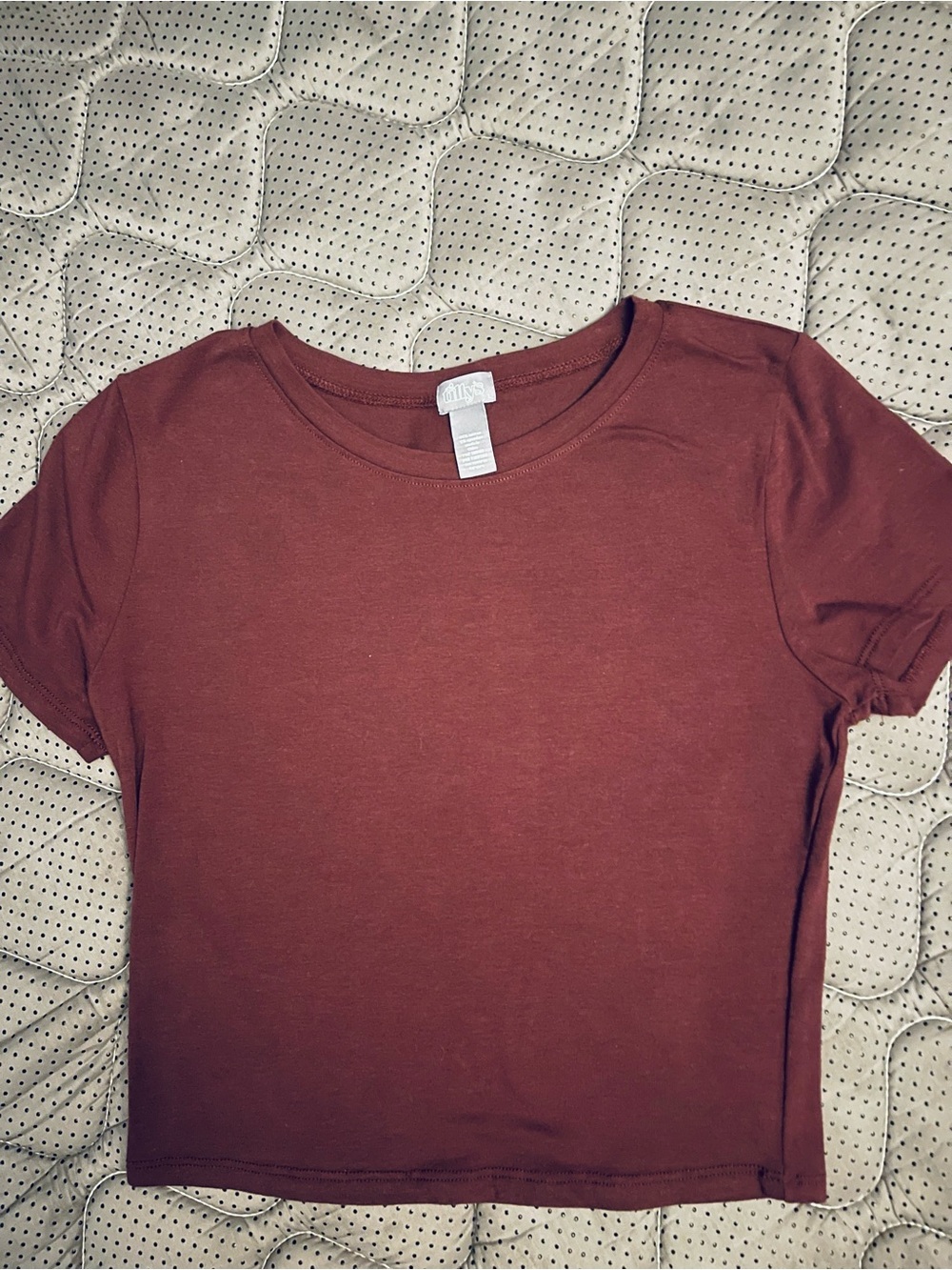 Tilly's Girls' Short Sleeve Crew Tee - Rust Brown